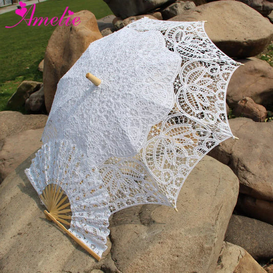 Lace Parasol & Fan