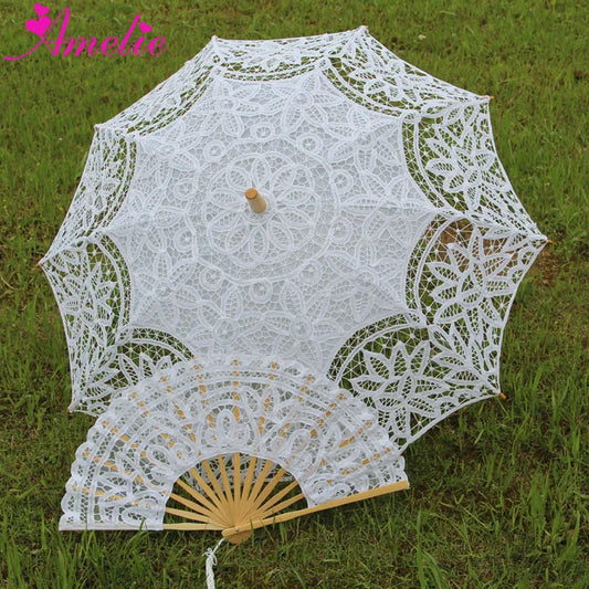 Lace Parasol & Fan